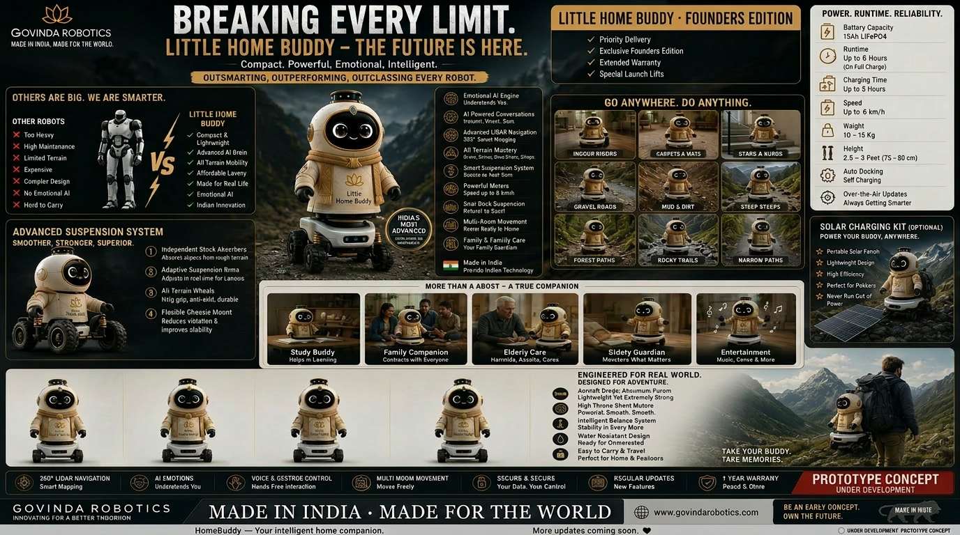Little Home Buddy — Future Home Companion poster by Govinda Robotics