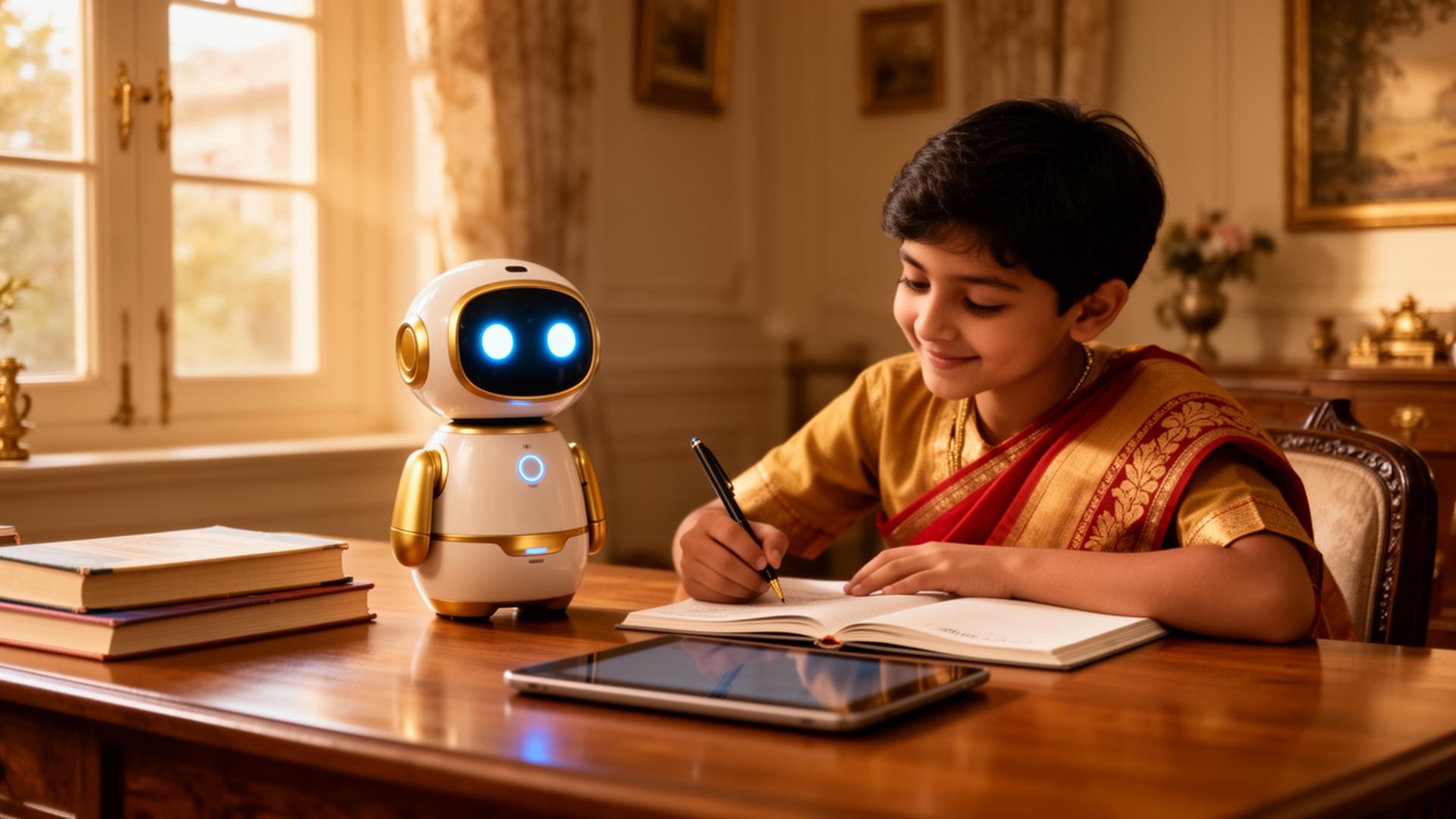 Little Home Buddy helping a child study